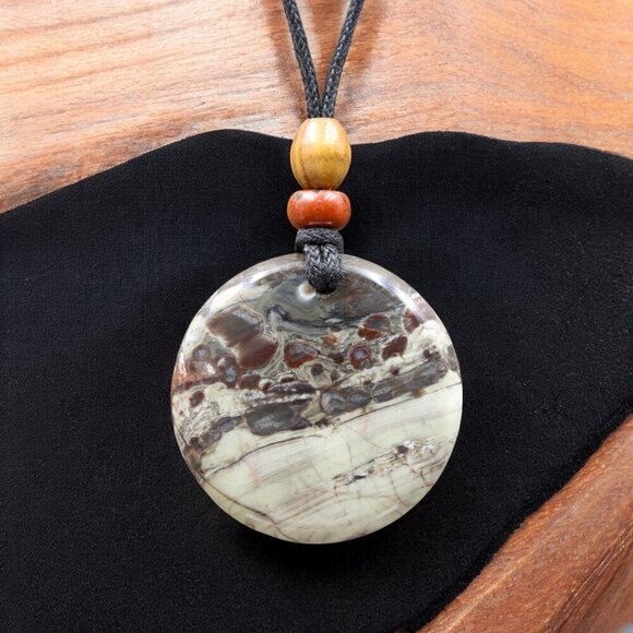 Picasso Jasper Gemstone Pendant Necklace - Picture 1 of 6
